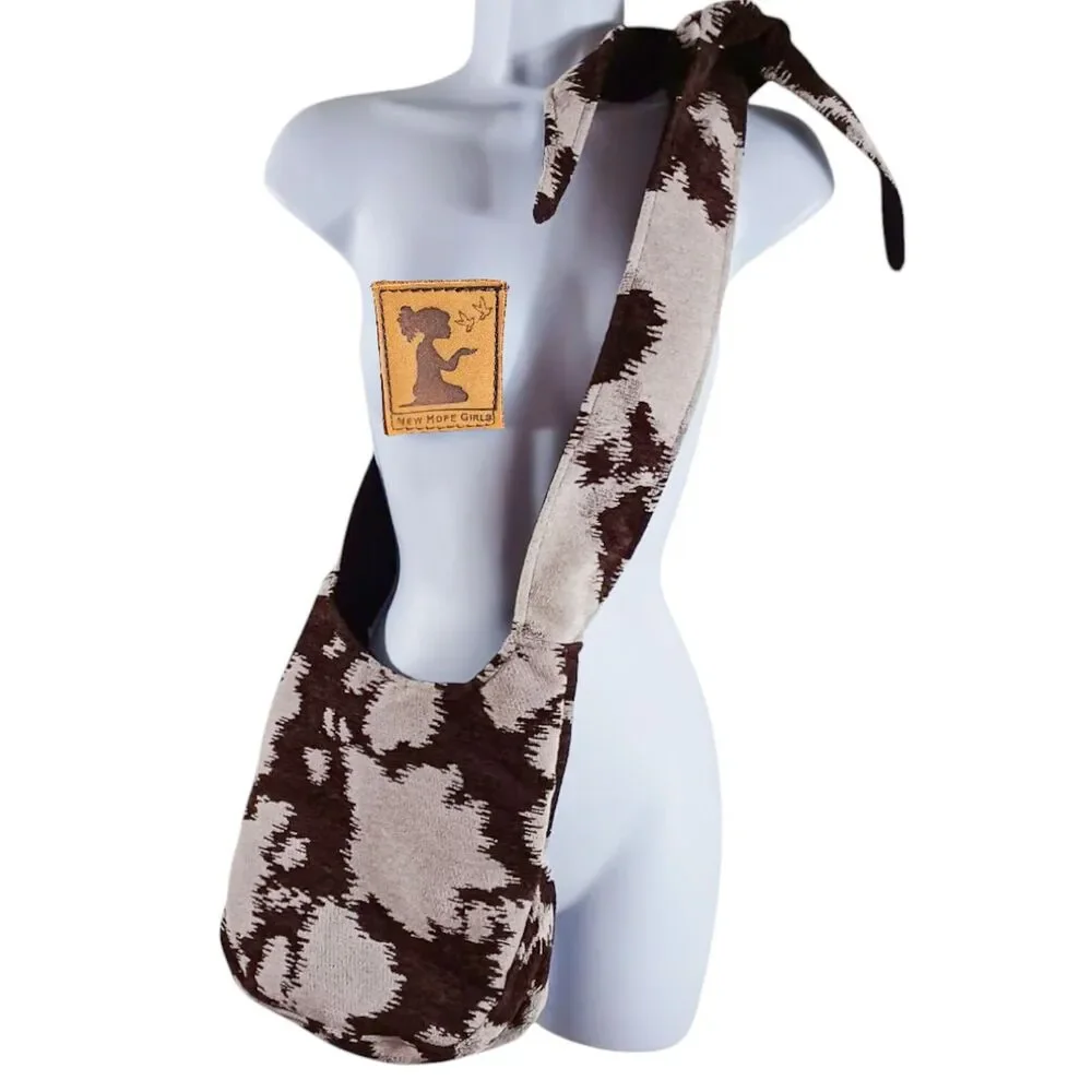New Hope Girls Mini Hobo Tote Bag | Vagar Print Handmade in Dominican Republic